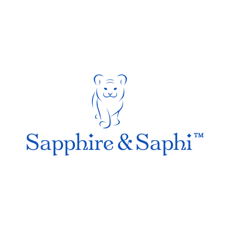 Sapphire & Saphi logo with white tiger emblem